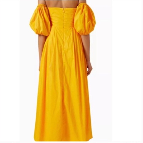 Sunny Yellow Off-Shoulder Dress Bird and Knoll - Picture 2 of 3